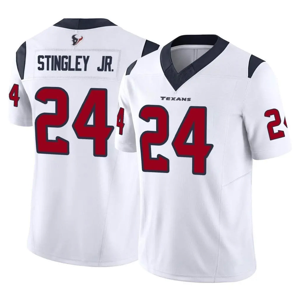 H.Texans #24 Derek Stingley Jr. Player White Limited Vapor F.U.S.E. Home Game STECN Stitched Jerseys