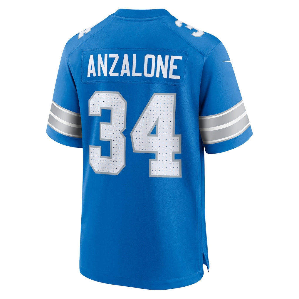 STECN D.Lions #34 Alex Anzalone Blue Game Jersey