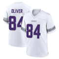 M.Vikings #84 Josh Oliver Player White Alternate Home Game STECN Stitched Jerseys