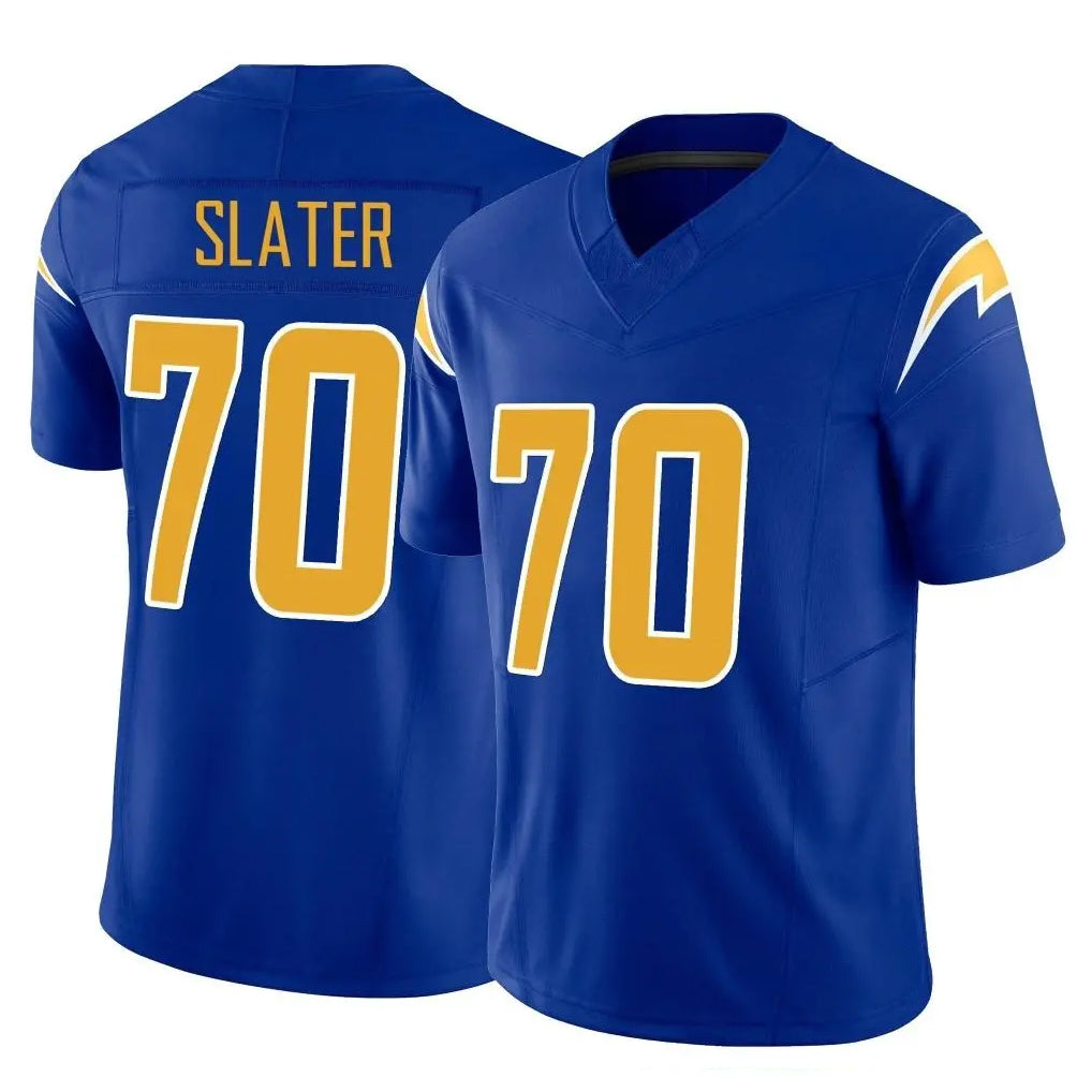 LA.Chargers #70 Rashawn Slater Player Royal Limited Vapor F.U.S.E. Home Game STECN Stitched Jerseys