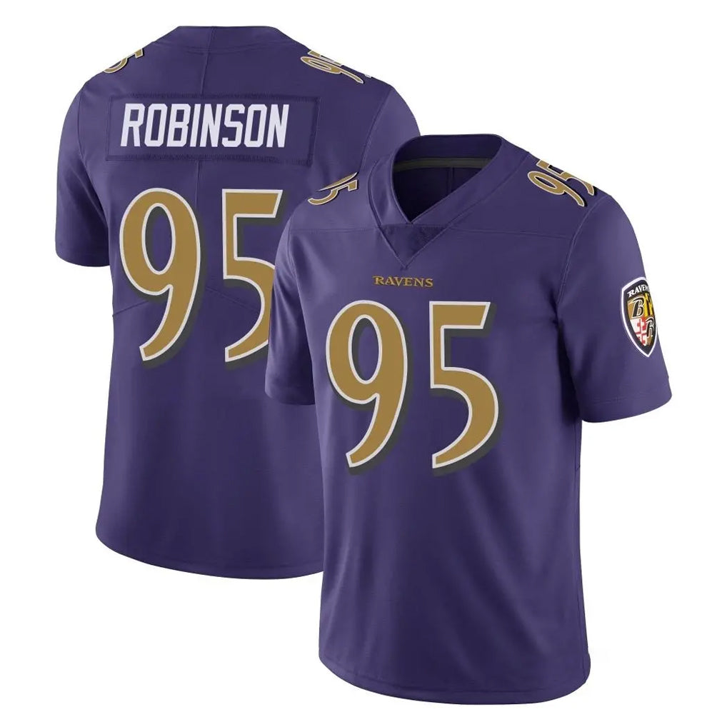 B.Ravens #95 Tavius Robinson Player Purple Color Rush Vapor Untouchable Limited Home Game STECN Stitched Jerseys