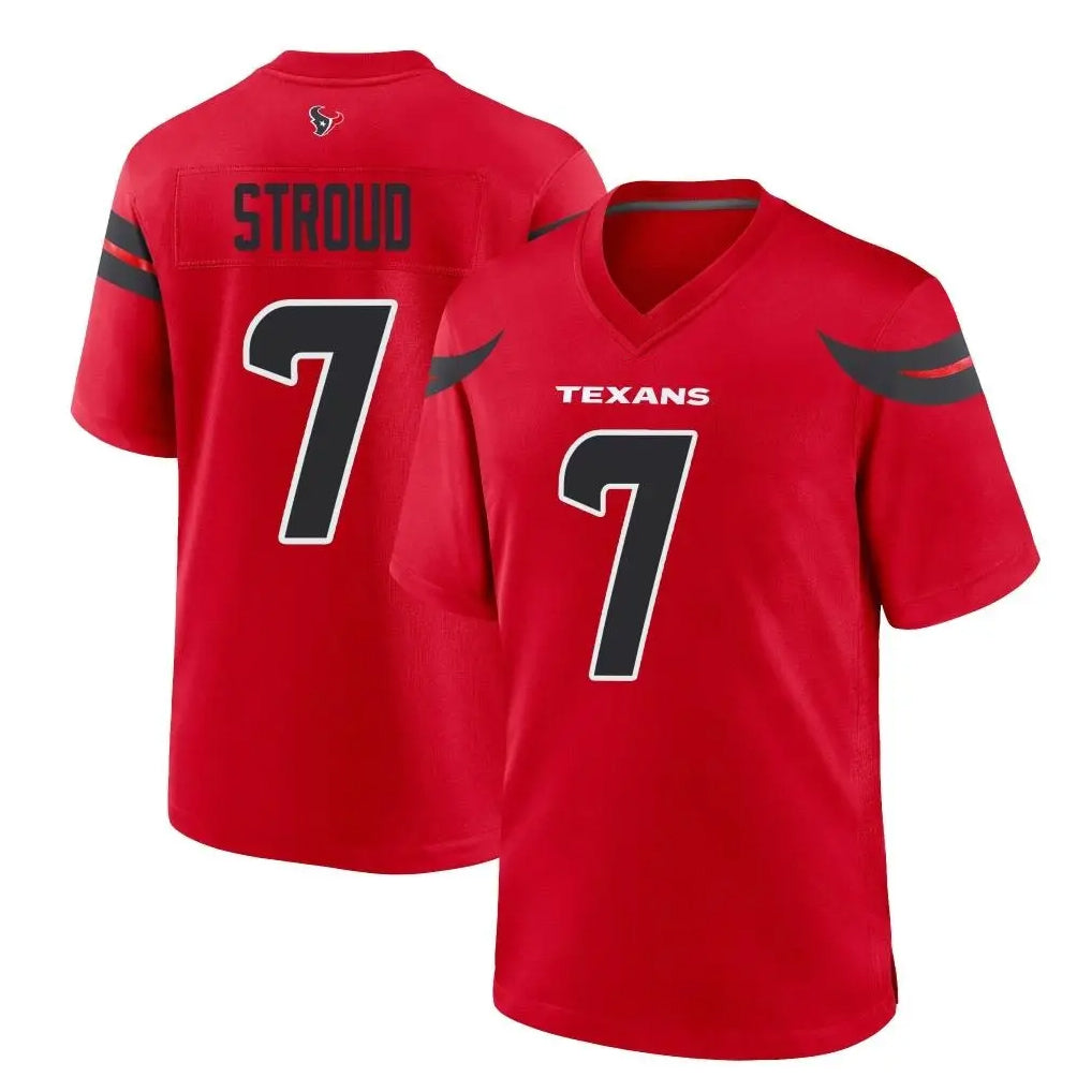 H.Texans #7 CJ Stroud Player Red Alternate Home Game STECN Stitched Jerseys