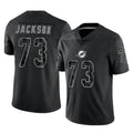 M.Dolphins #73 Austin Jackson Player Black Reflective Limited Game STECN Stitched Jerseys