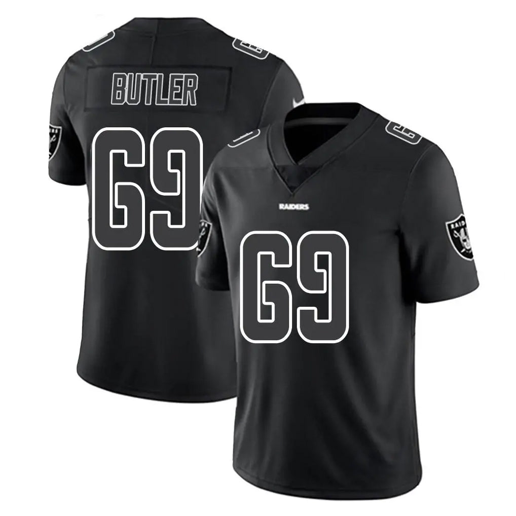 LV.Raiders #69 Adam Butler Player Black Limited Black Impact Home Game STECN Stitched Jerseys