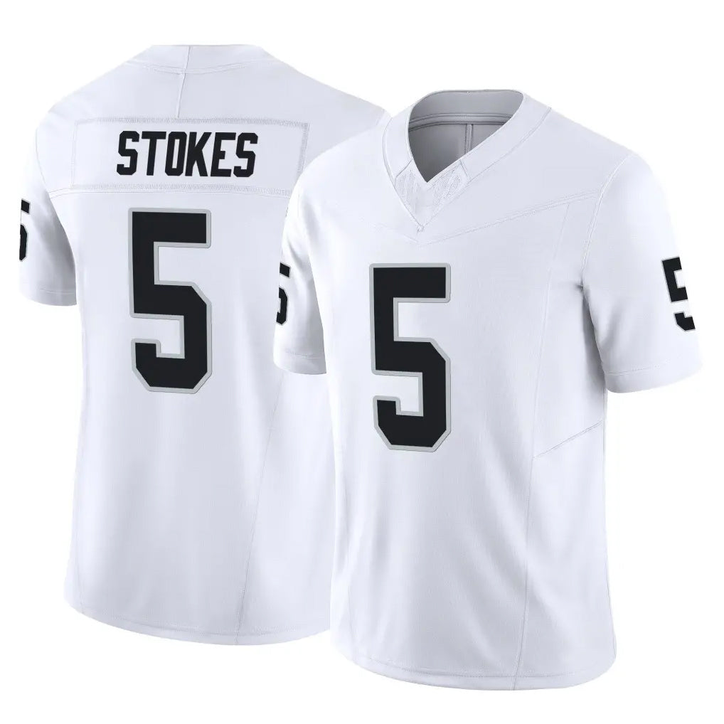 LV.Raiders #5 Eric Stokes Player White Limited Vapor F.U.S.E. Home Game STECN Stitched Jerseys