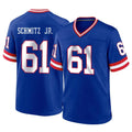 NY.Giants #61 John Michael Schmitz Jr. Player Royal Classic Home Game STECN Stitched Jerseys
