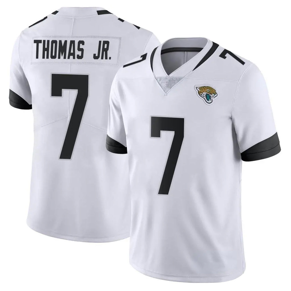 J.Jaguars #7 Brian Thomas Jr. Player White Vapor Untouchable Limited Home Game STECN Stitched Jerseys