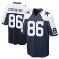 D.Cowboys #86 Luke Schoonmaker Player Navy-White Alternate Home Game STECN Stitched Jerseys