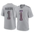 NY.Giants #1 Malik Nabers Player Gray Atmosphere Fashion Limited Game STECN Stitched Jerseys