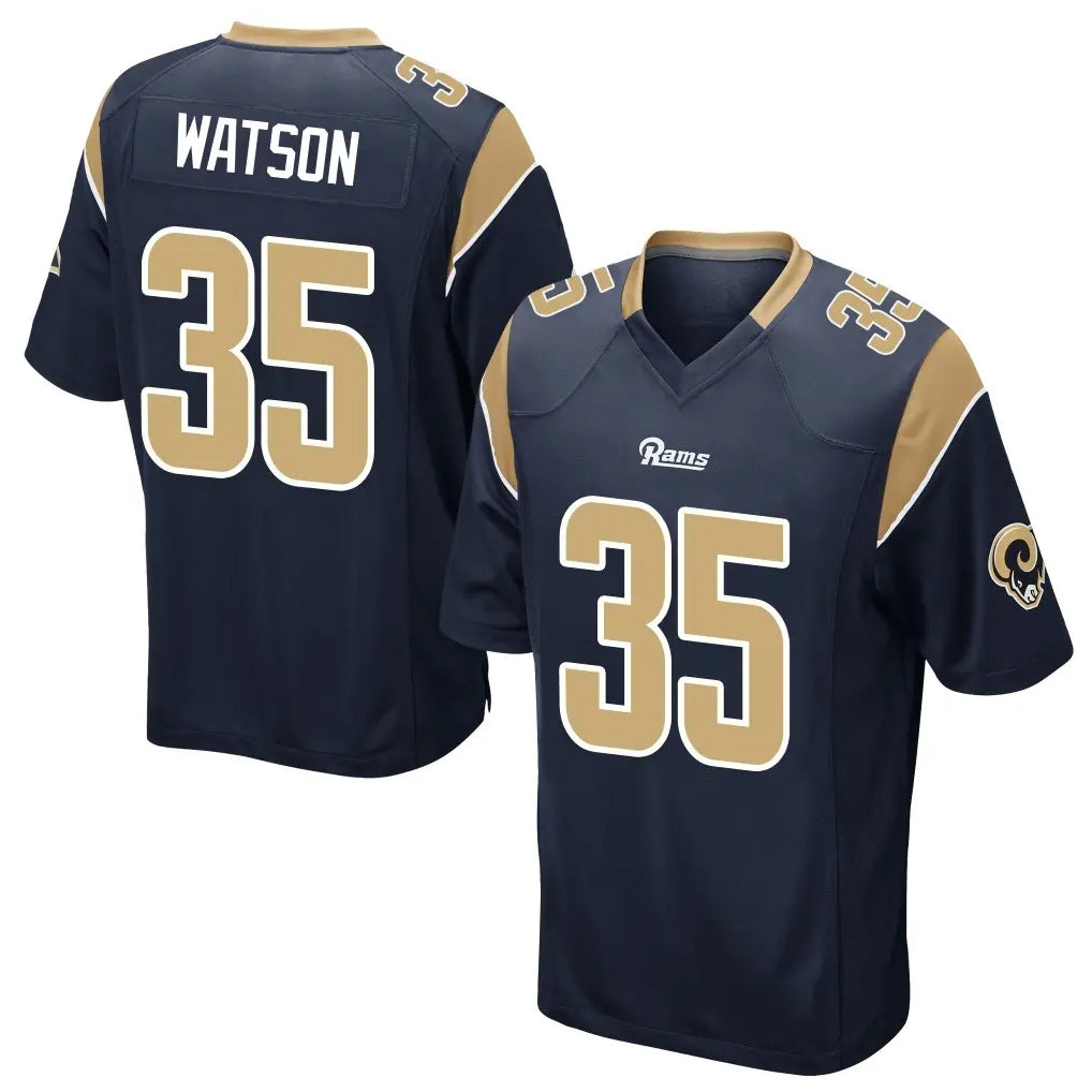 LA.Rams #35 Jaylen Watson Player Navy Home Game STECN Stitched Jerseys
