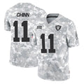 LV.Raiders #11 Jeremy Chinn Player Arctic Camo Salute To Service Limited Game STECN Stitched Jerseys