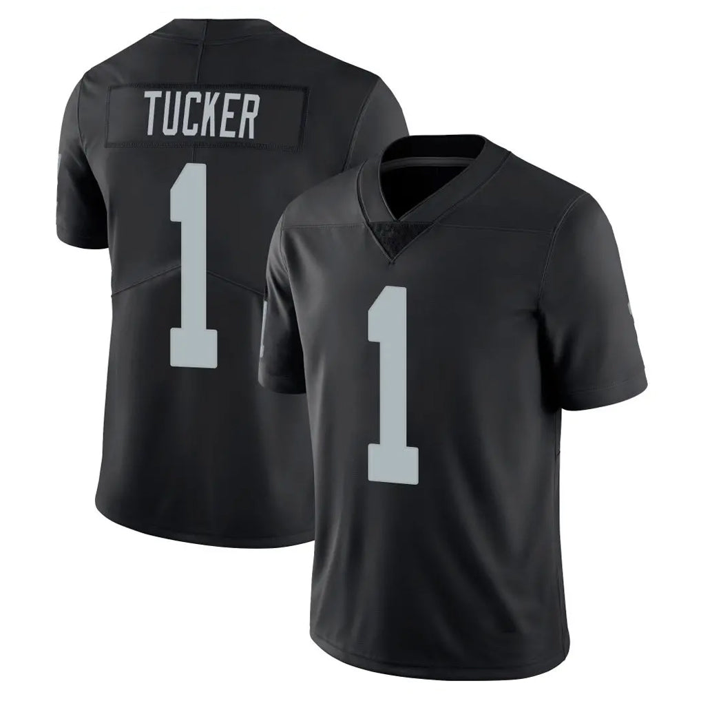 LV.Raiders #1 Tre Tucker Player Black Limited Vapor Untouchable Home Game STECN Stitched Jerseys