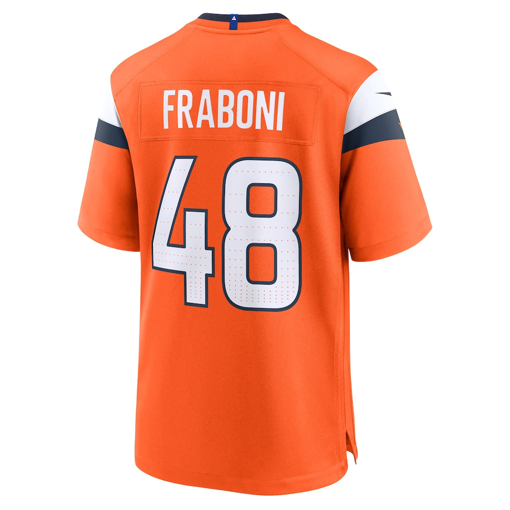 STECN D.Broncos #48 Mitchell Fraboni Orange Team Game Jersey