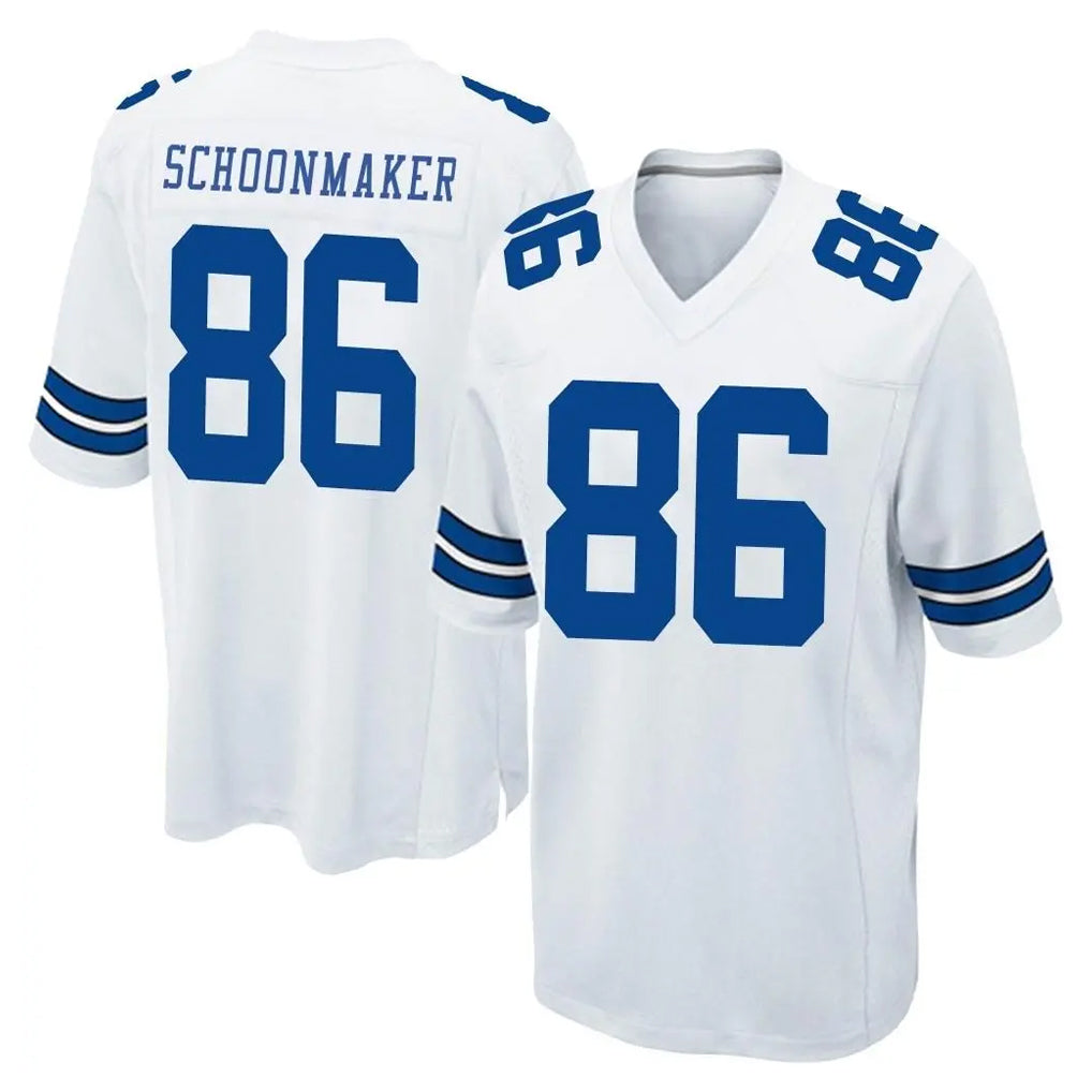 D.Cowboys #86 Luke Schoonmaker Player White Home Game STECN Stitched Jerseys
