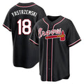STECN A.Braves #18 Mike Yastrzemski player Black Replica Fashion Out Stitched Jerseys