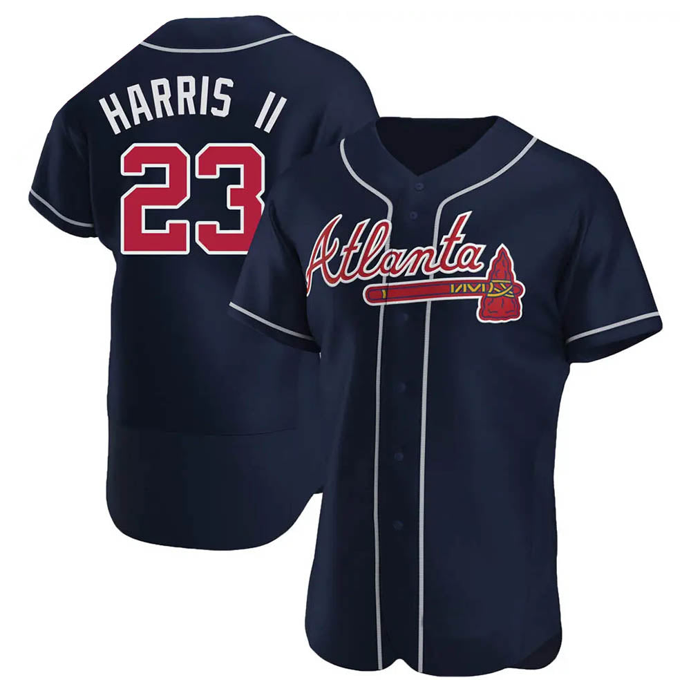 STECN A.Braves #23 Michael Harris II player Navy Authentic Alternate Stitched Jerseys