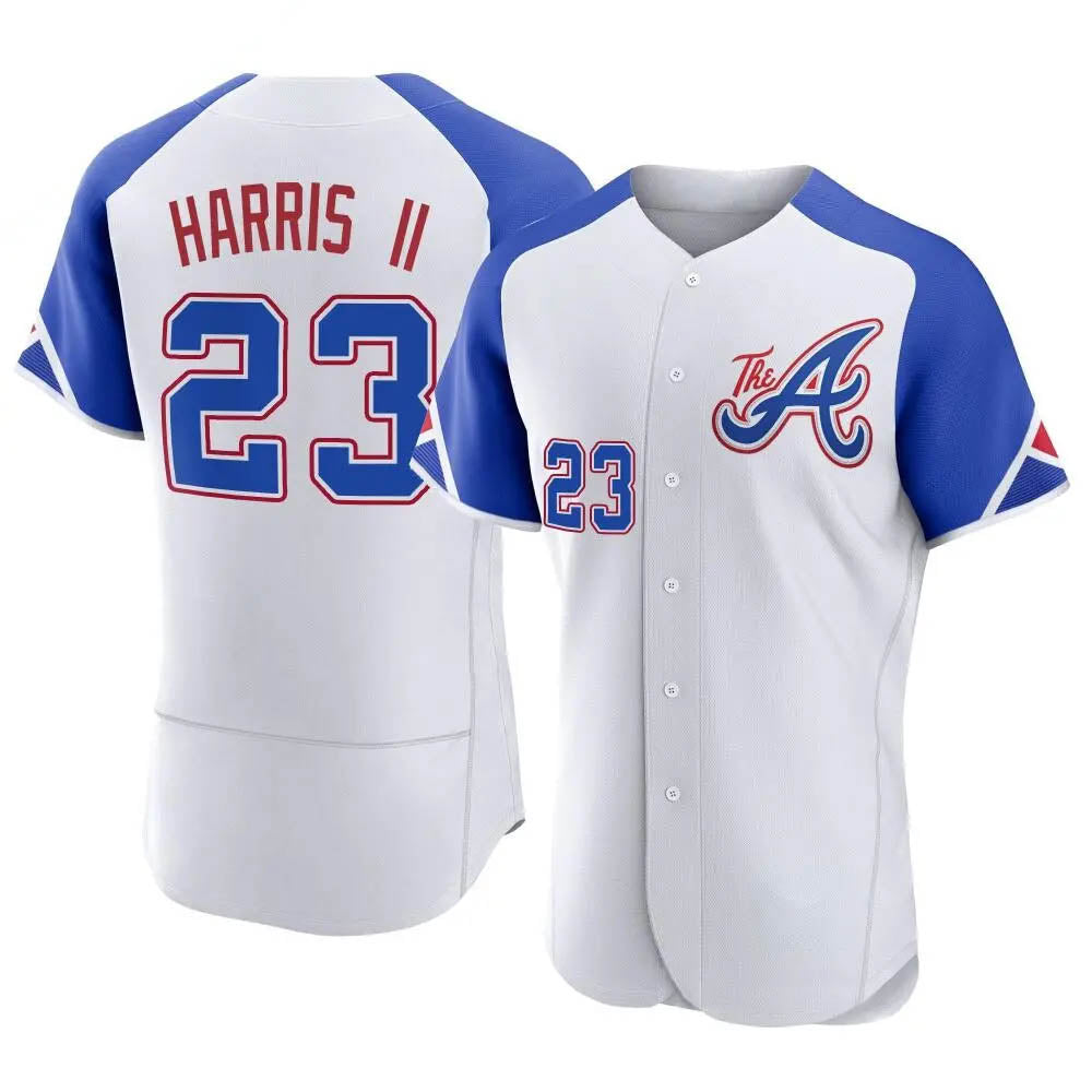 STECN A.Braves #23 Michael Harris II player White Authentic City Connect Stitched Jerseys