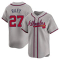 STECN A.Braves #27 Austin Riley Player Gray Limited Away Stitched Jerseys
