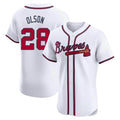 STECN A.Braves #28 Matt Olson Player White Elite Home Stitched Jerseys