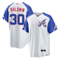 STECN A.Braves #30 Drake Baldwin player White City Connect Stitched Jerseys