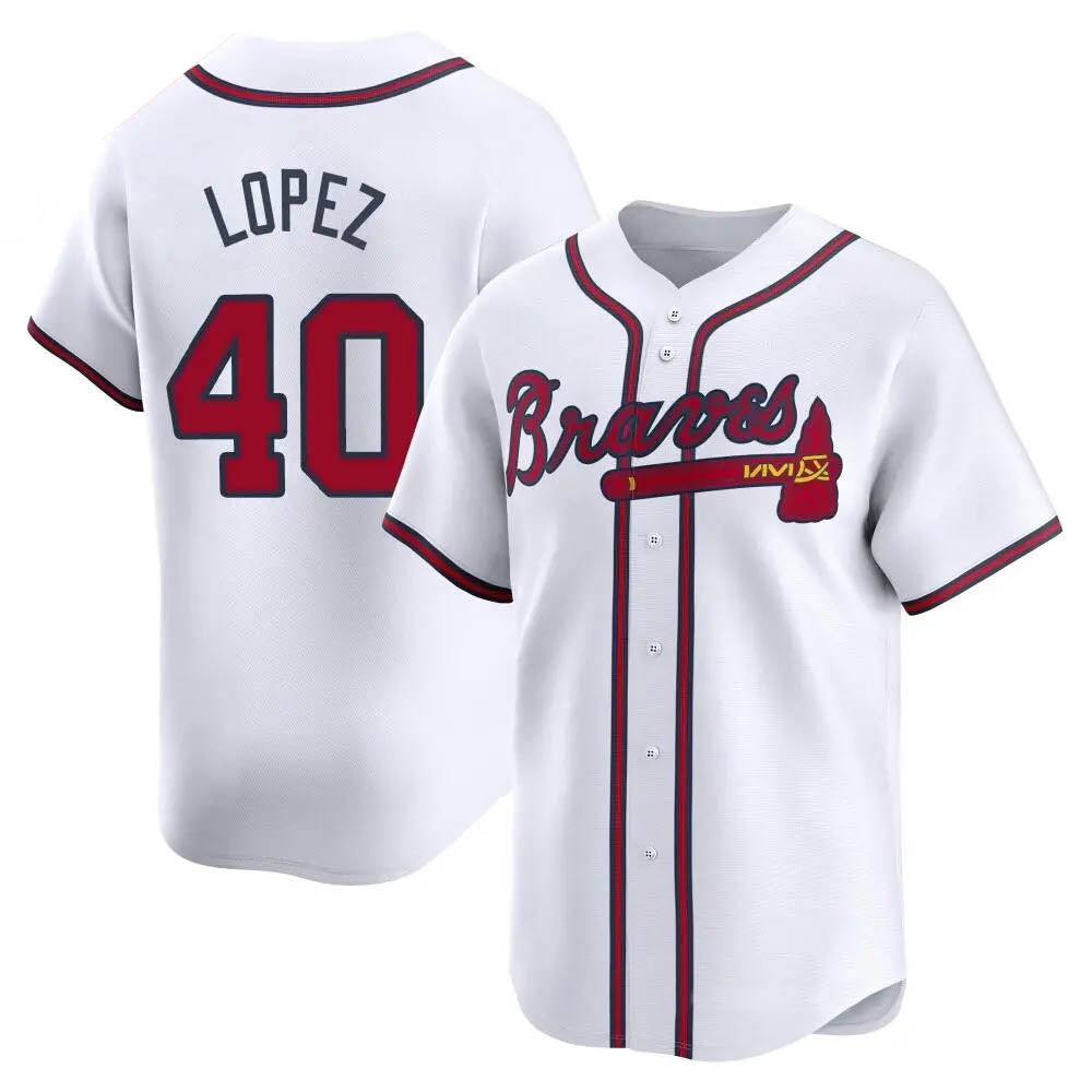 STECN A.Braves #40 Reynaldo Lopez player White Limited Home Stitched Jerseys