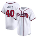STECN A.Braves #40 Reynaldo Lopez player White Limited Home Stitched Jerseys