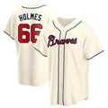 STECN A.Braves #66 Grant Holmes Player Cream Replica Alternate Stitched Jerseys