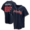 STECN A.Braves #66 Grant Holmes Player Navy Replica Alternate Stitched Jerseys