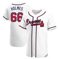 STECN A.Braves #66 Grant Holmes Player White Authentic Home Stitched Jerseys