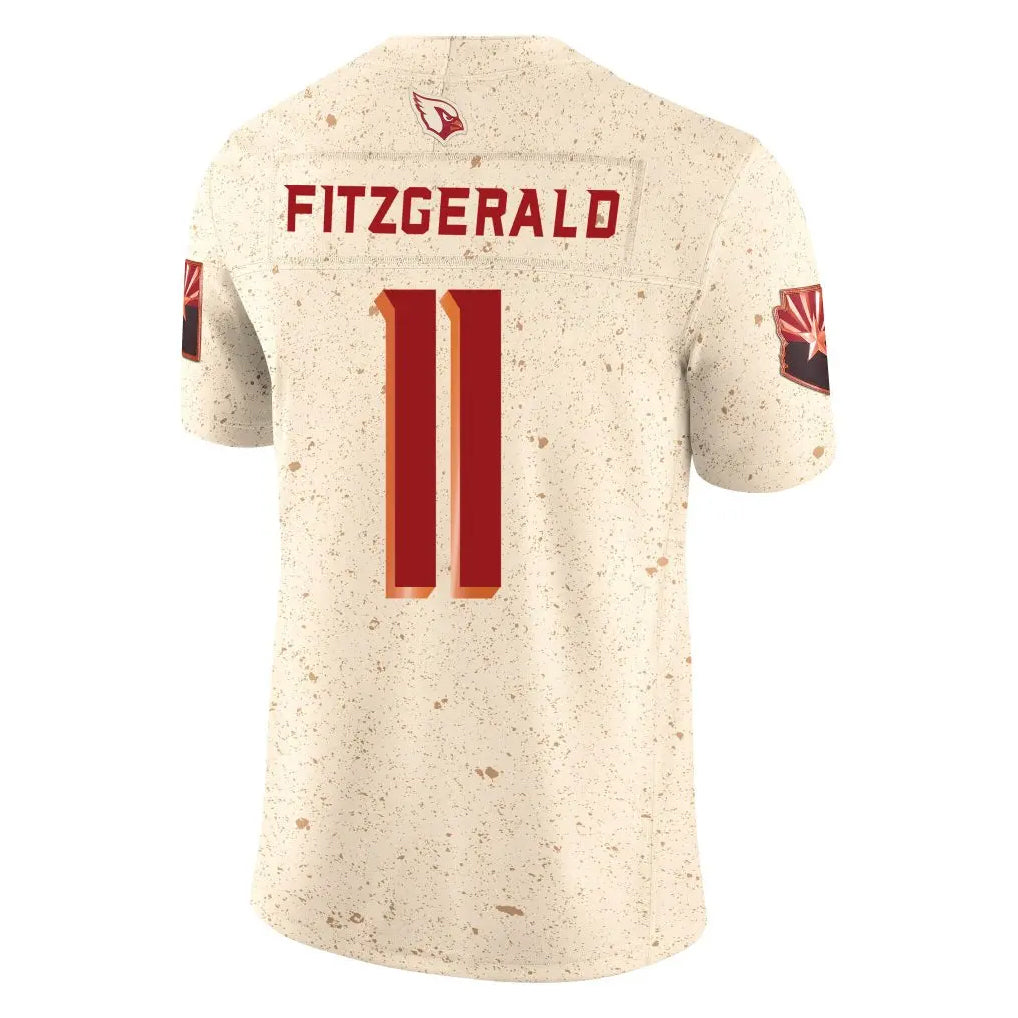 STECN A.Cardinals #11 Larry Fitzgerald Player Cream Rivalries Collection Vapor Limited Home Game Stitched Jerseys