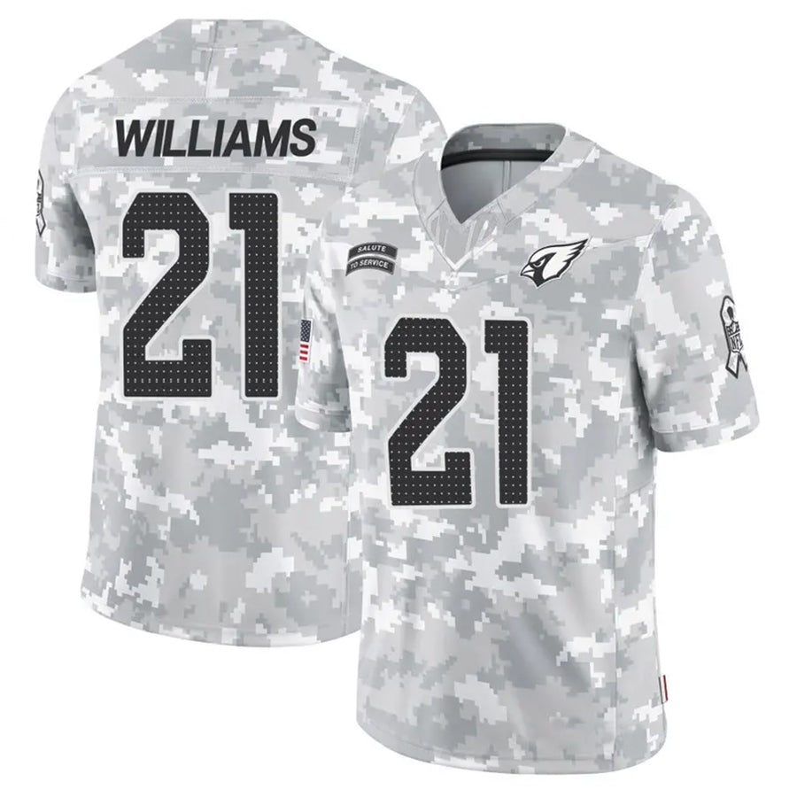 STECN A.Cardinals #21 Garrett Williams Player Camo Salute to Service Limited Stitched Stitched Jerseys