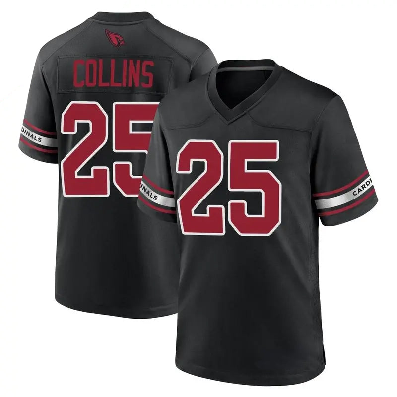 STECN A.Cardinals #25 Zaven Collins Player Black Game Home Stitched Jerseys