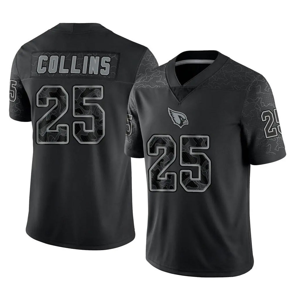 STECN A.Cardinals #25 Zaven Collins Player Black RFLCTV Limited Home Game Stitched Jerseys