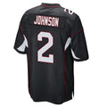 STECN A.Cardinals #2 Will Johnson Player Black Home Game Stitched Jerseys
