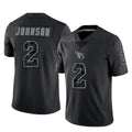 STECN A.Cardinals #2 Will Johnson Player Black RFLCTV Limited Home Game Stitched Jerseys