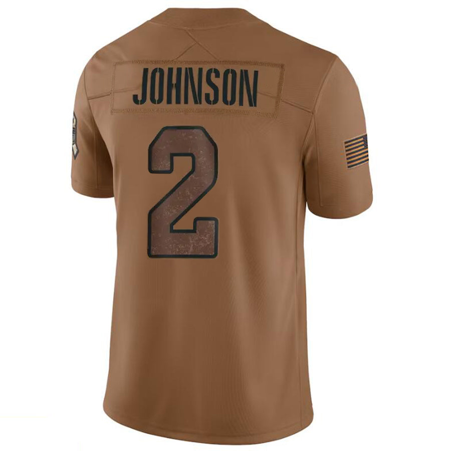 STECN A.Cardinals #2 Will Johnson Player Brown Limited Salute To Service Game Stitched Jerseys