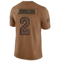 STECN A.Cardinals #2 Will Johnson Player Brown Limited Salute To Service Game Stitched Jerseys