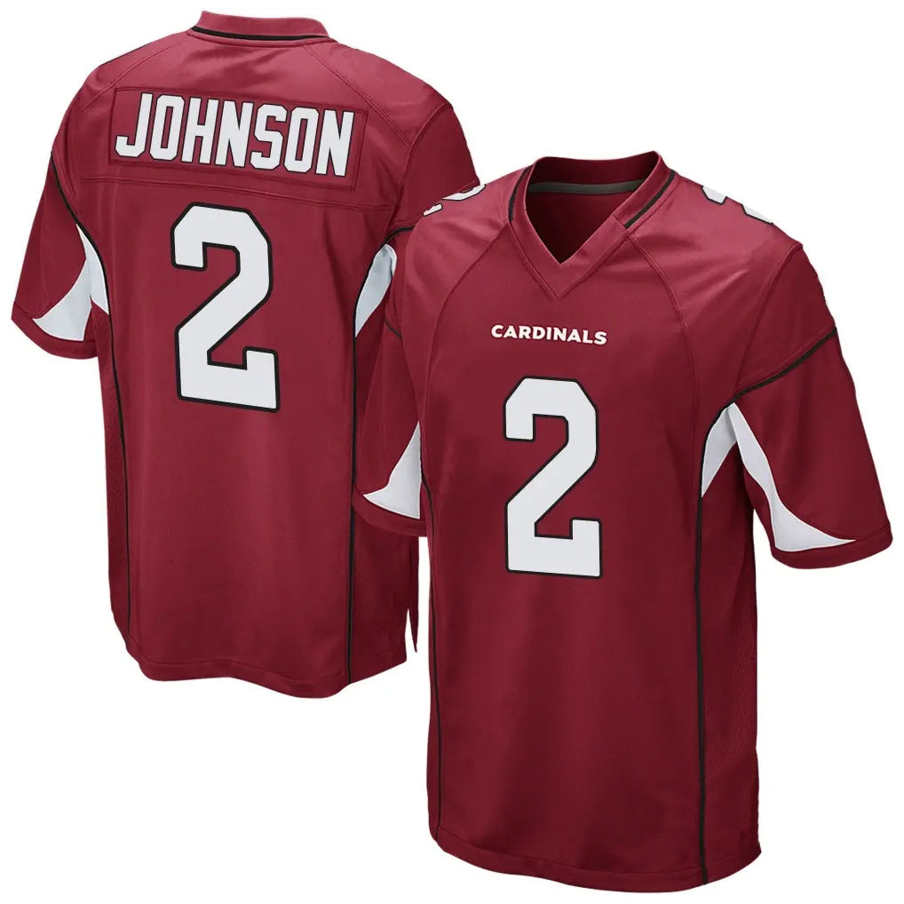 STECN A.Cardinals #2 Will Johnson Player Cardinal Home Game Stitched Jerseys