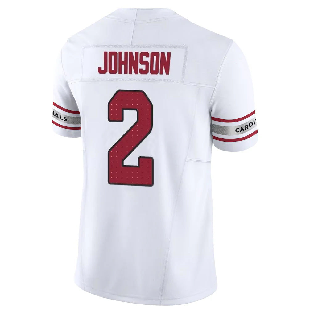 STECN A.Cardinals #2 Will Johnson Player White Vapor F.U.S.E. Limited Home Game Stitched Jerseys