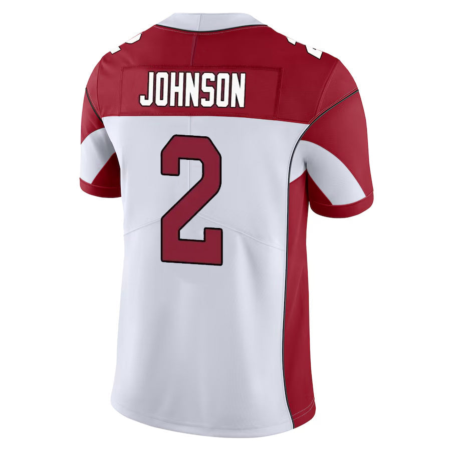 STECN A.Cardinals #2 Will Johnson Player White Vapor Limited Home Game Stitched Jerseys