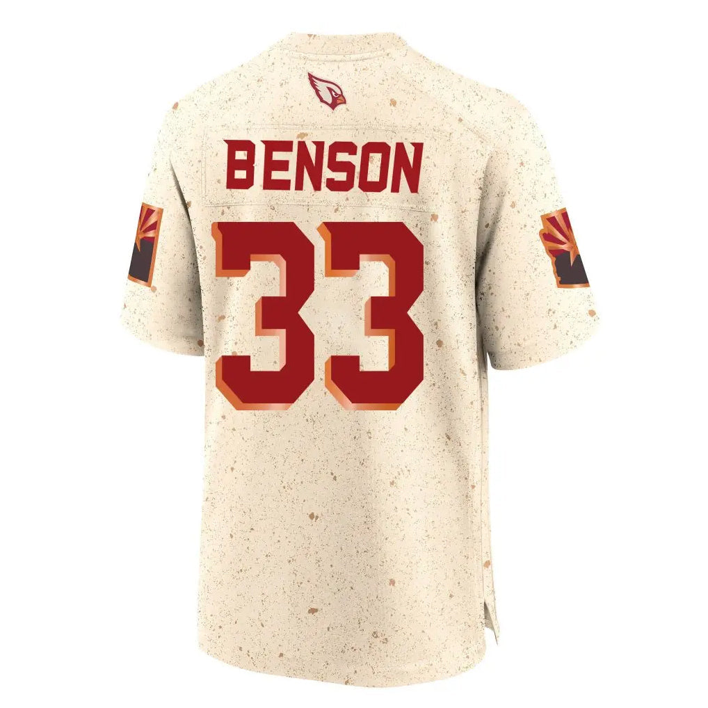 STECN A.Cardinals #33 Trey Benson Player Cream Rivalries Collection Game Stitched Jerseys