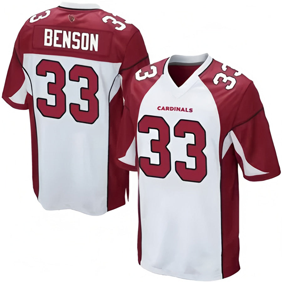 STECN A.Cardinals #33 Trey Benson Player White Home Game Stitched Jerseys