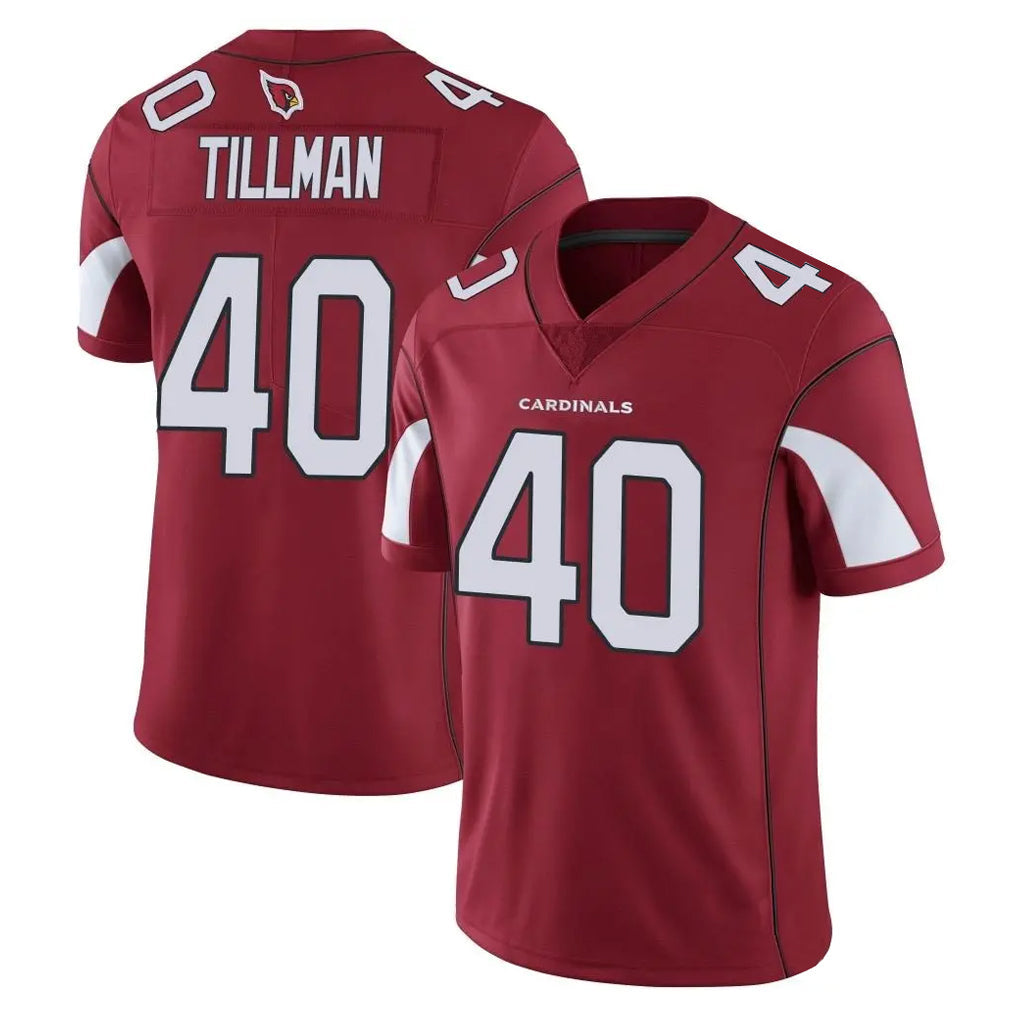 STECN A.Cardinals #40 Pat Tillman Player Cardinal Vapor Limited Home Game  Stitched Jerseys