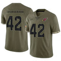 STECN A.Cardinals #42 Dadrion Taylor-Demerson Player Olive Salute To Service Stitched Jerseys