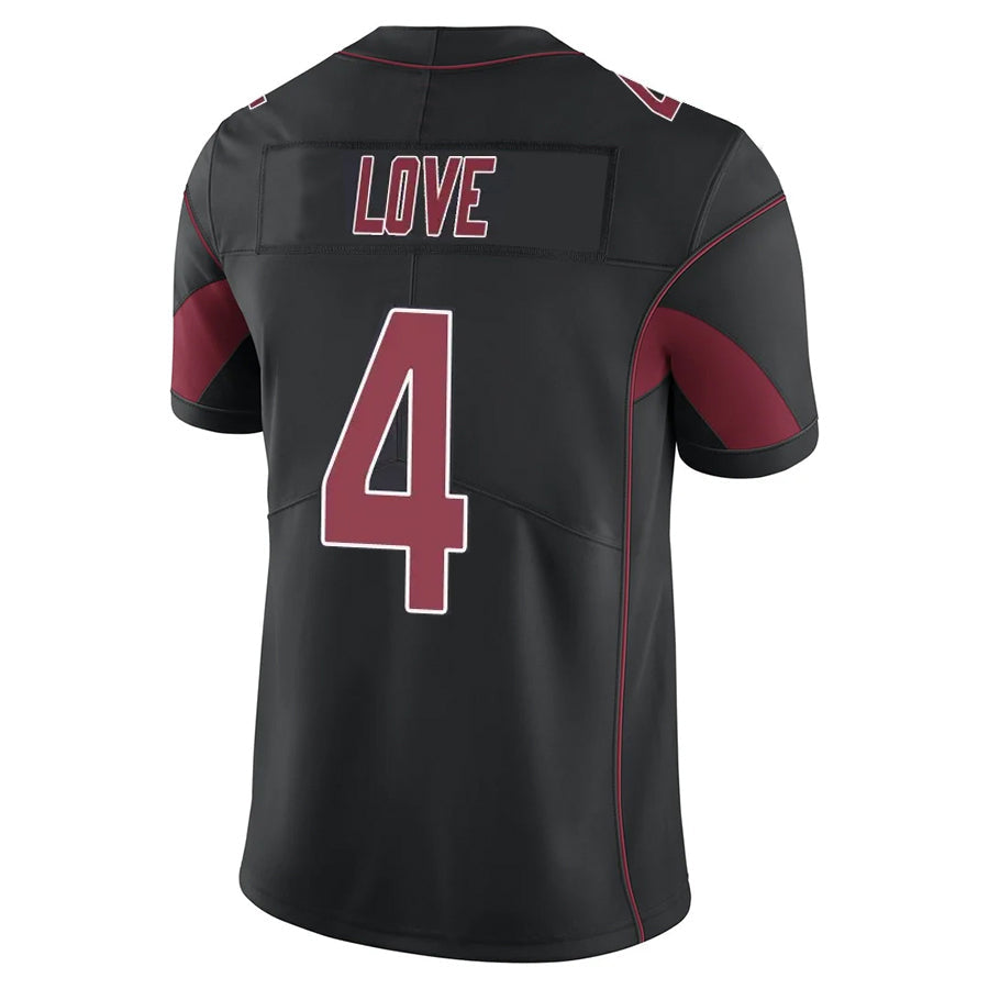 STECN A.Cardinals #4 Jeremiyah Love Player Black Limited Elite Home Game Stitched Jerseys