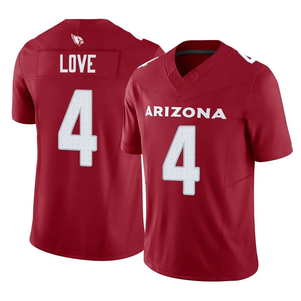 STECN A.Cardinals #4 Jeremiyah Love Player Cardinal Vapor F.U.S.E. Limited Home Game Stitched Jerseys