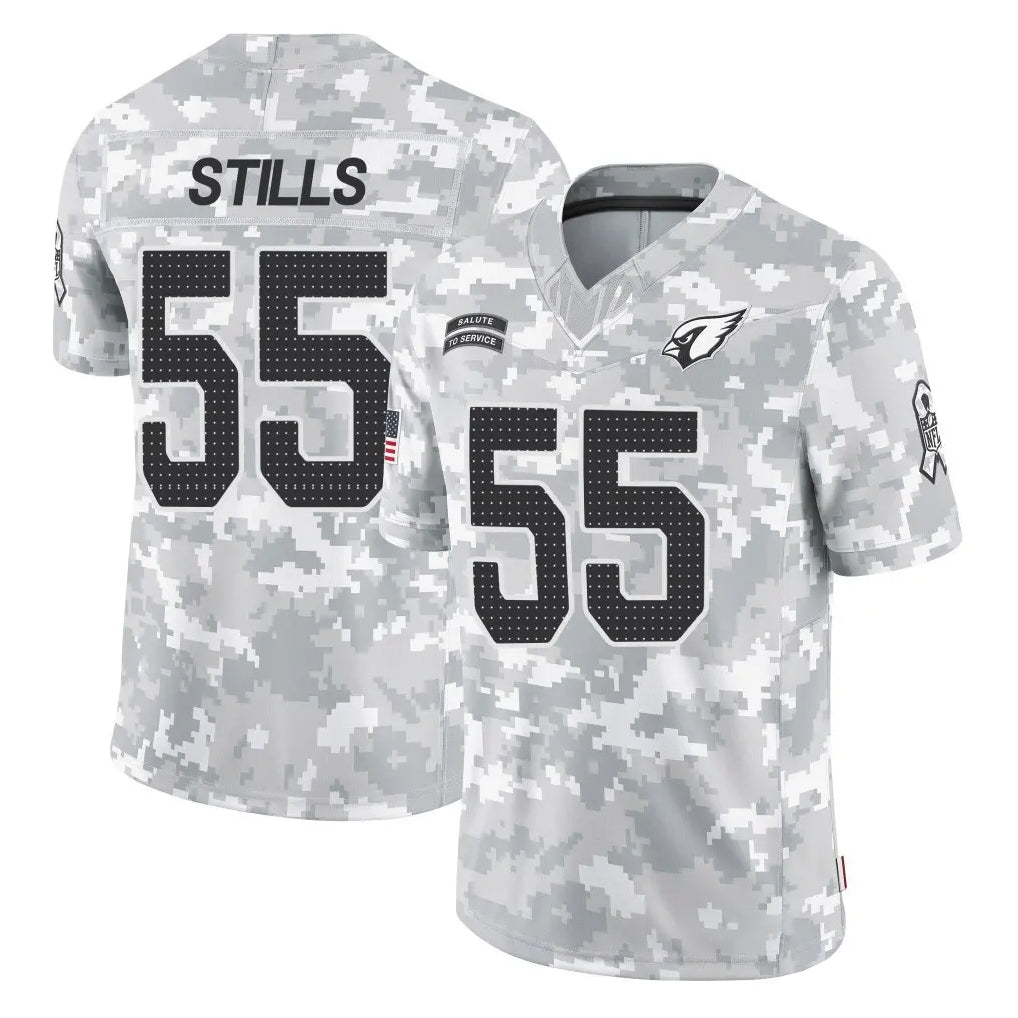 STECN A.Cardinals #55 Dante Stills Player Camo Salute to Service Limited Home Stitched Jerseys