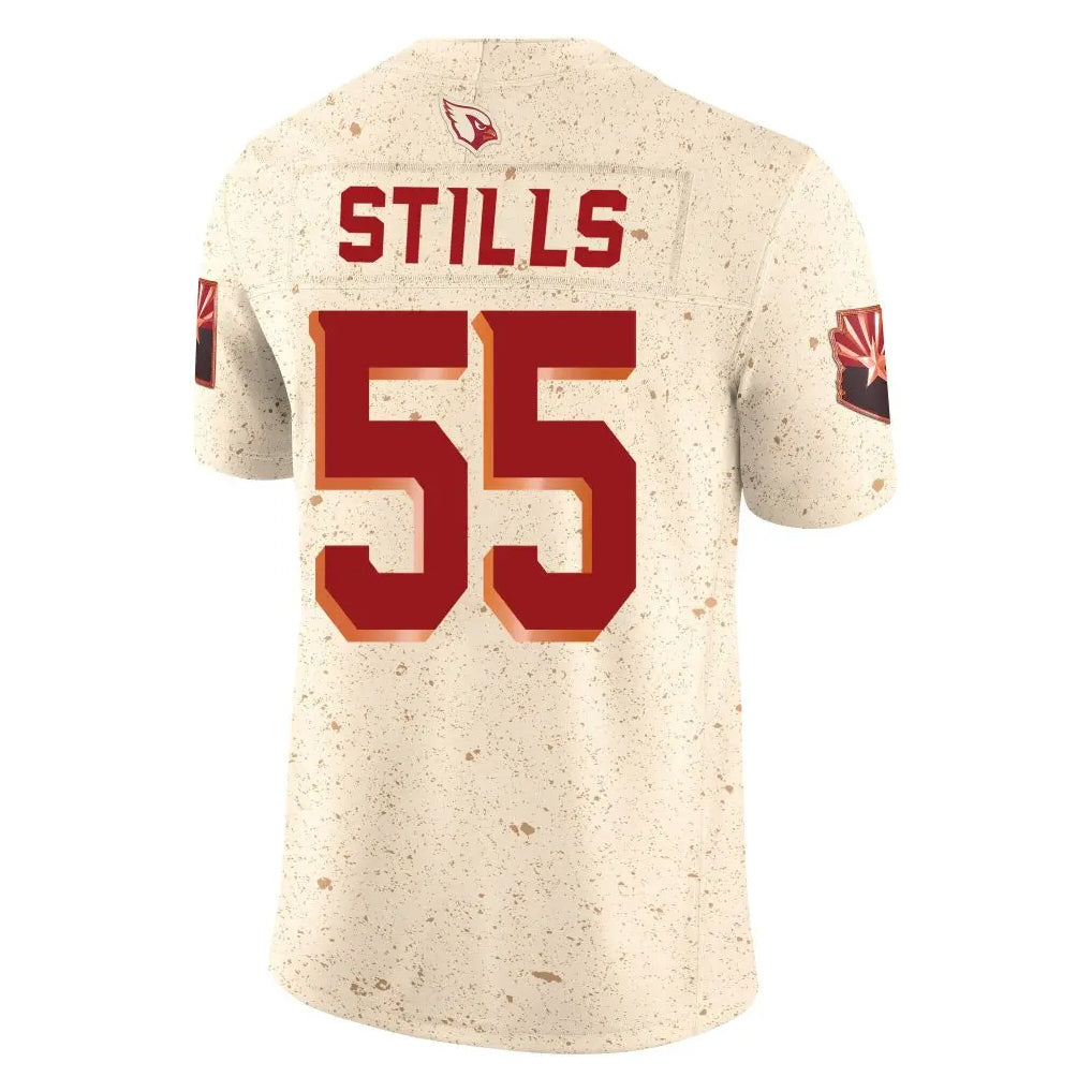 STECN A.Cardinals #55 Dante Stills Player Cream Rivalries Collection Vapor Limited Home Game Stitched Jerseys