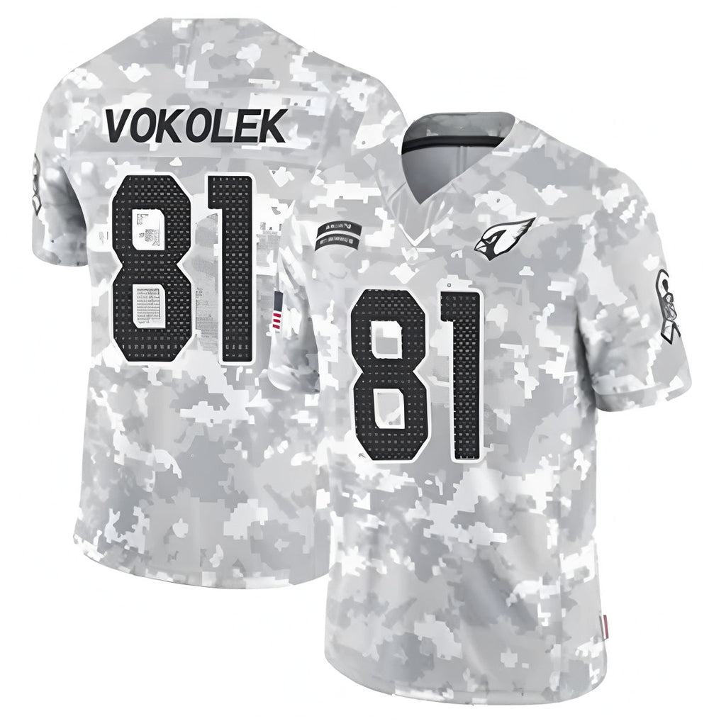 STECN A.Cardinals #81 Travis Vokolek Player Camo Salute to Service Limited Stitched Stitched Jerseys