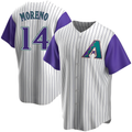 STECN A.Diamondbacks #14 Gabriel Moreno Player Purple Replica Alternate Cooperstown Collection Stitched Jerseys
